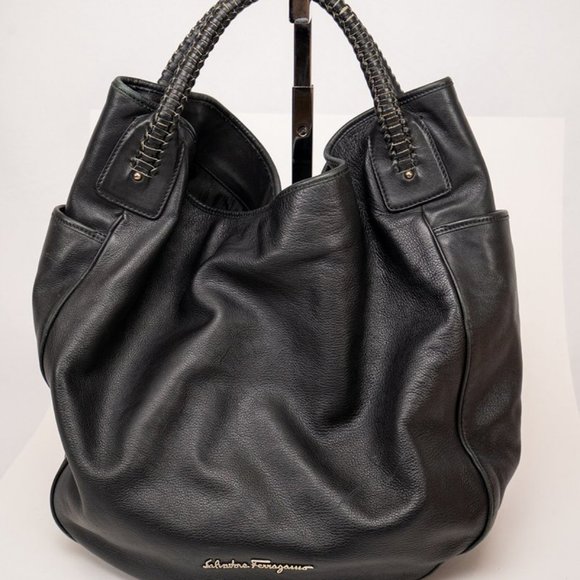 Salvatore Ferragamo Leather Hobo Shoulder Bag - Picture 1 of 6
